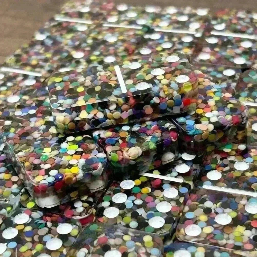 Colorful Confetti Hand Crafted 28 Piece Domino Set